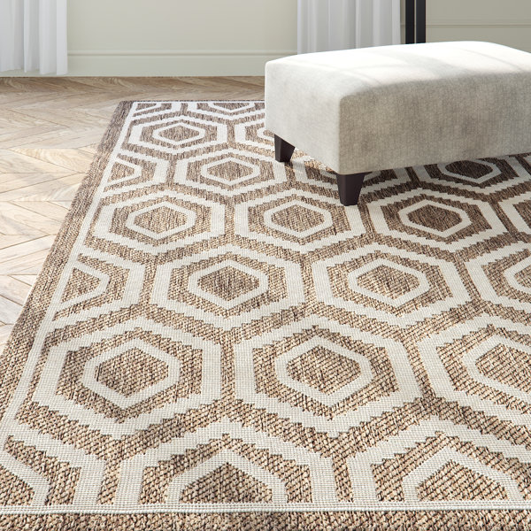Miami Brown/Tan Indoor/Outdoor Area Rug by Langley Street