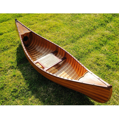 6 Ft Wooden Canoe With Ribs Old Modern Handicrafts