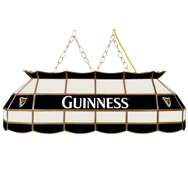 Guinness Stained Glass 3-Light Pool Table Light by Trademark Global