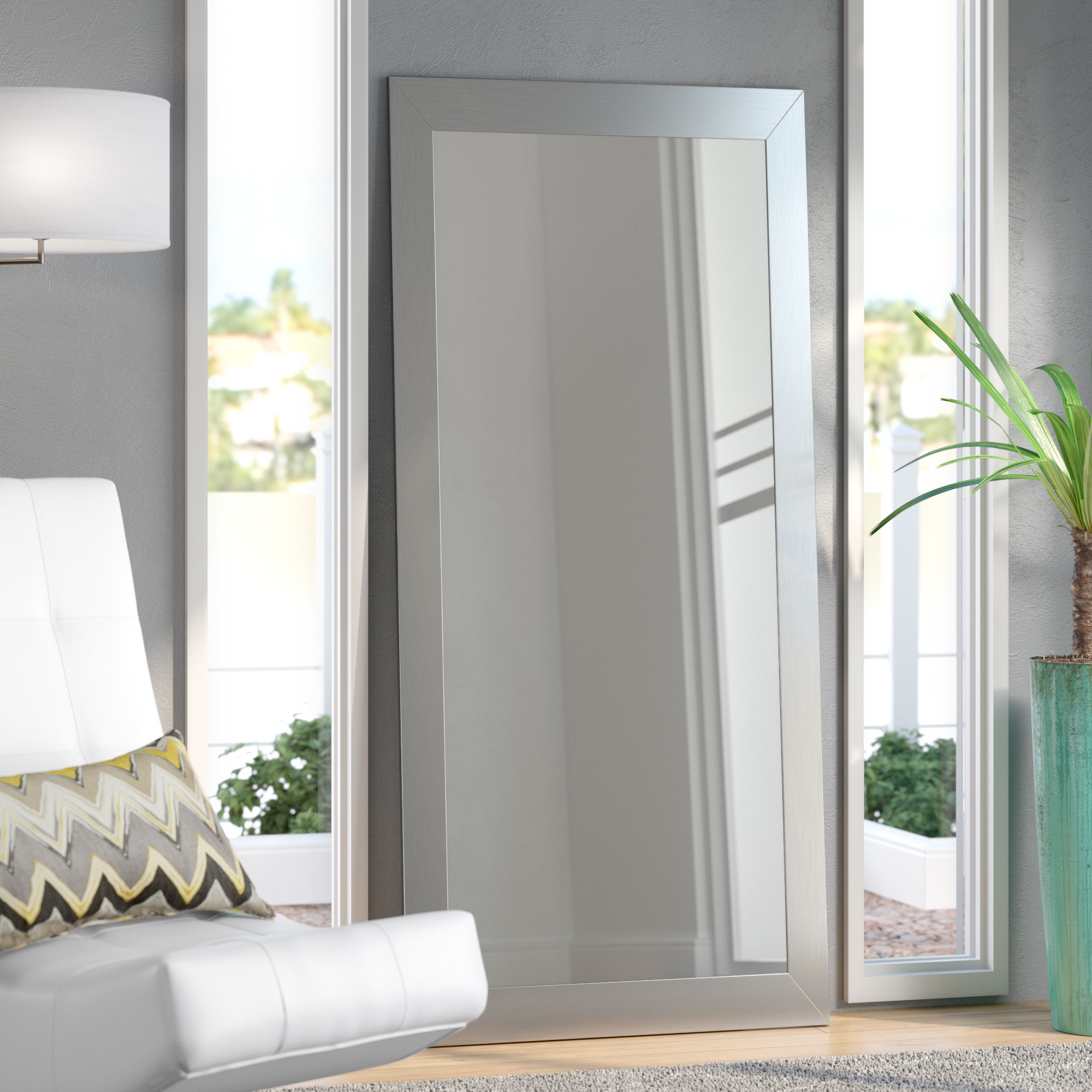Wade Logan Brushed Nickel Aluminum Full Body Modern And Wade Logan Brushed Nickel Aluminum Full