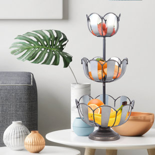 3 Tiered Fruit Basket Wayfair 3 Tier Fruit Metal Basket Set
