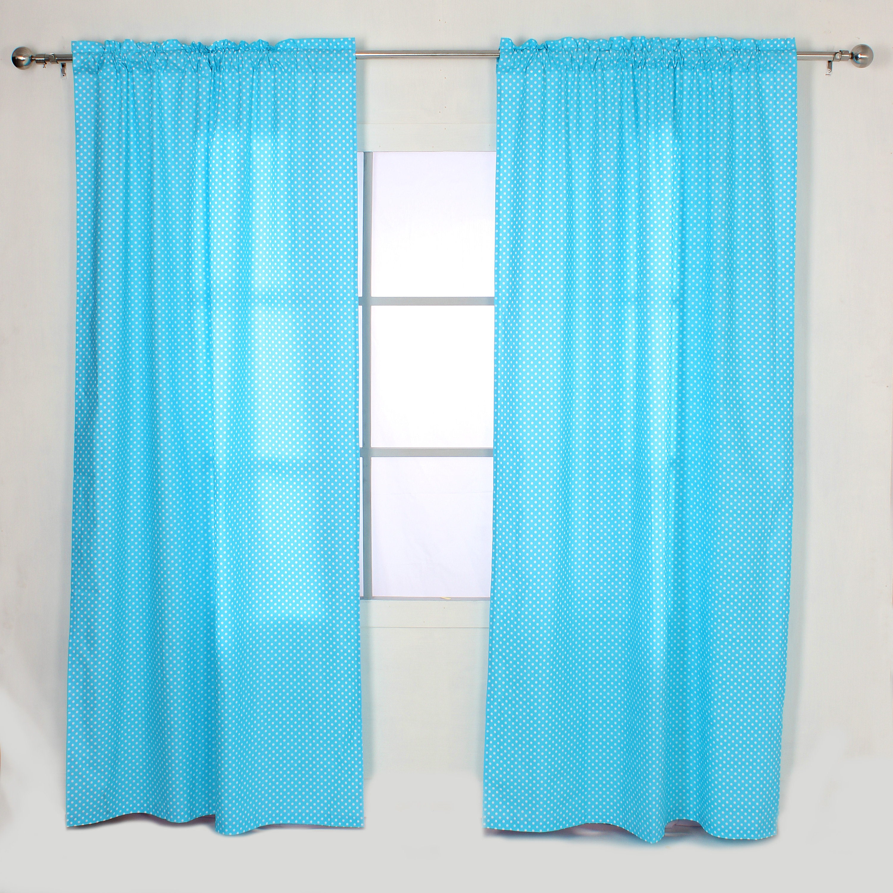 Viv Rae Yasmeen Polka Dot Semi Sheer Rod Pocket Single Curtain