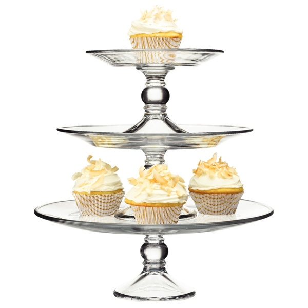 Selene 3 Tier Glass Platter by Libbey