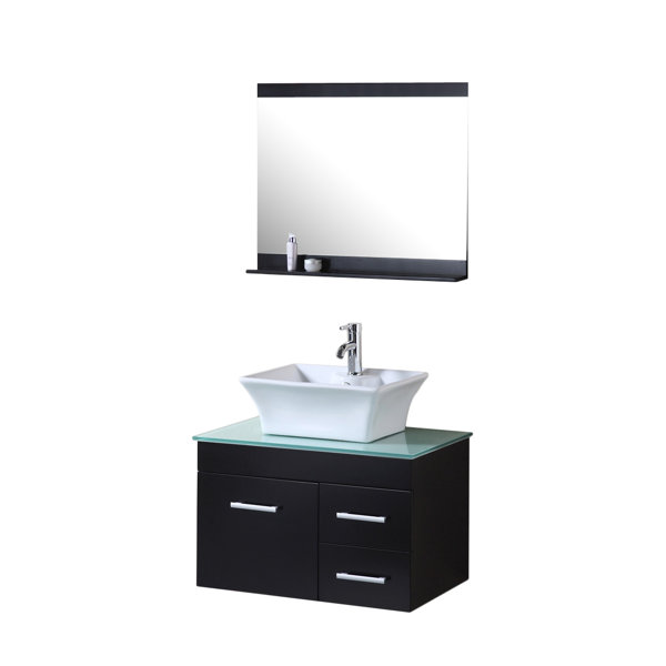 Newcastle 30 Single Bathroom Vanity Set with Mirror by Brayden Studio