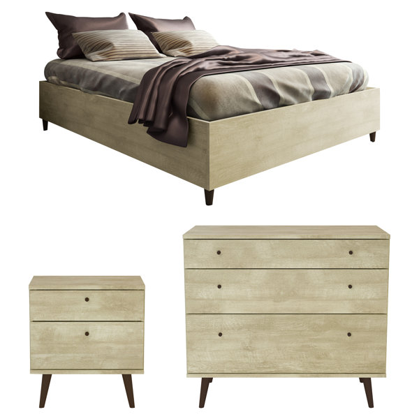#1 Pepper Queen Platform Configurable Bed Set By Modern Rustic Interiors Sale