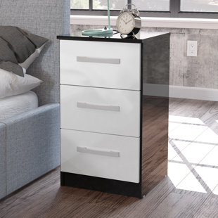 White High Gloss Bedside Table Wayfair Co Uk Save