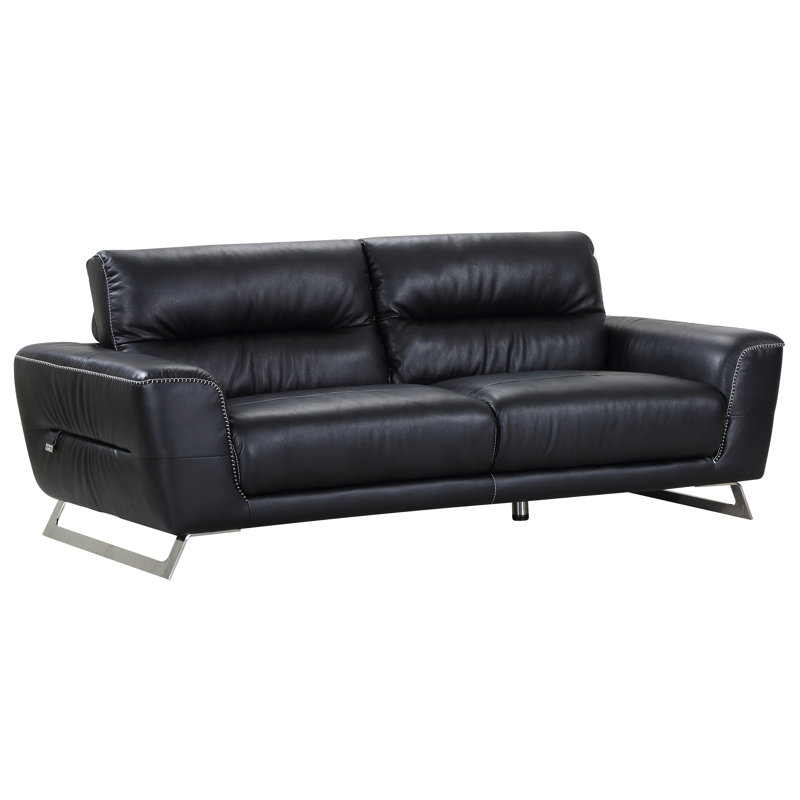 Orren Ellis Hawkesbury Common 3 Piece Leather Living Room Set 3 Piece Leather Living Room Set