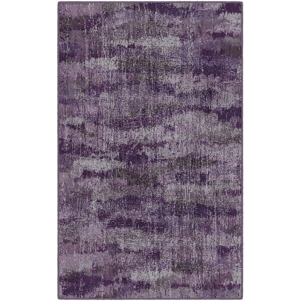 Fosse Plum, Vintage Abstract Purple Area Rug by Wrought Studio
