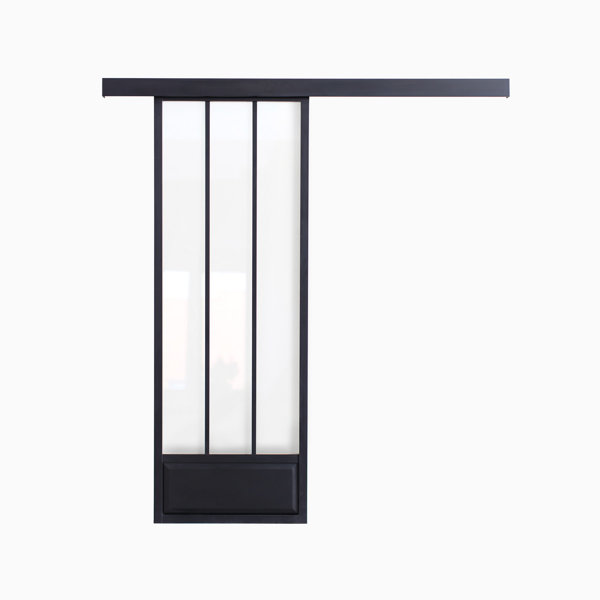 Pamplona Solid MDF Glass Interior Barn Door by Maykke