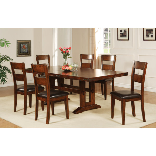 Nashoba 7 Piece Extendable Solid Wood Dining Set By Loon Peak Wonderful