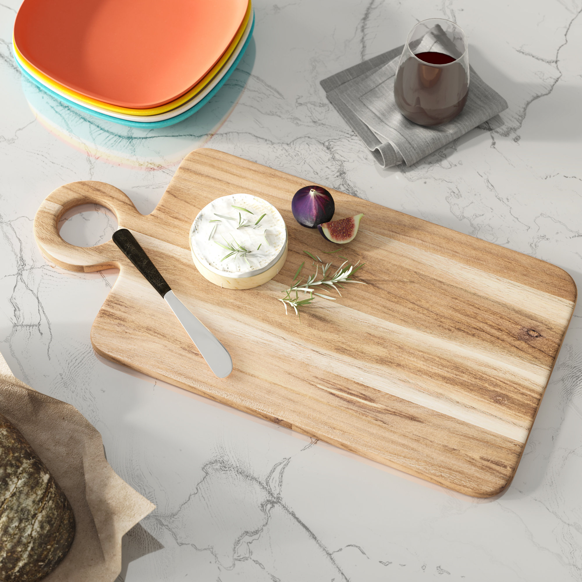 Brayden Studio Sidell Acacia Wood Cutting Board Reviews Wayfair