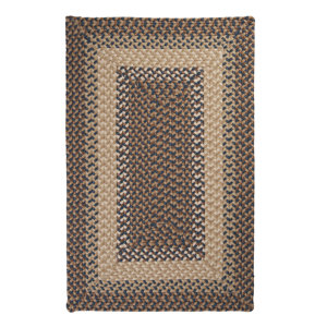 Tiburon Stone & Blue Braided Indoor/Outdoor Area Rug
