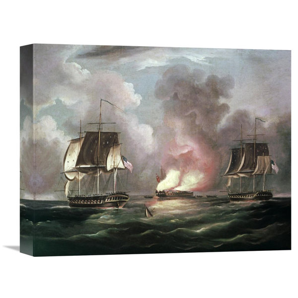 Global Gallery Bonne Homme Richard Vs The Serapis By Thomas