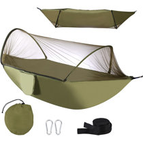 Details about / Single Double Camping Hammock With Mosquito//Bug Net 10Ft Hammock Tree Straps
