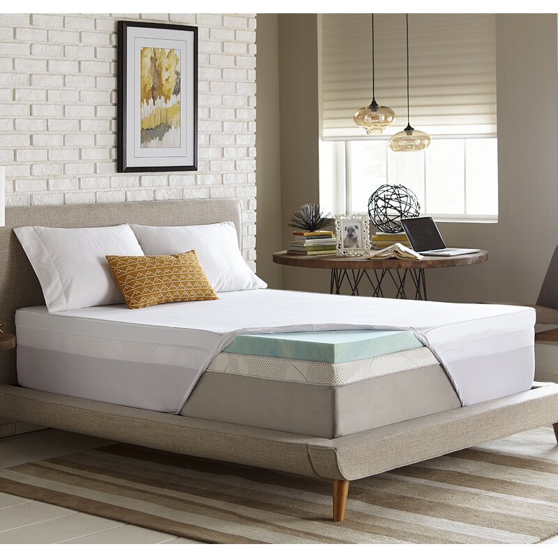 Simmons Curv 80" Gel Mry Foam Mattress Topper & Reviews | Wayfair