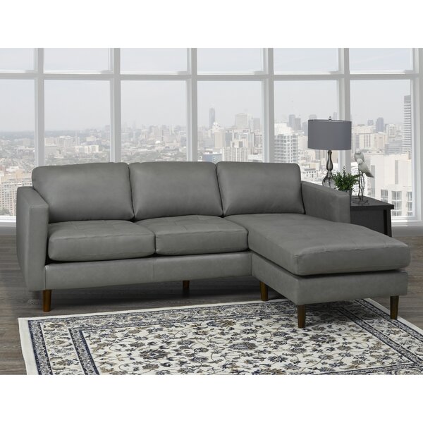 Boettcher Right Hand Facing Leather Sectional By Corrigan Studio