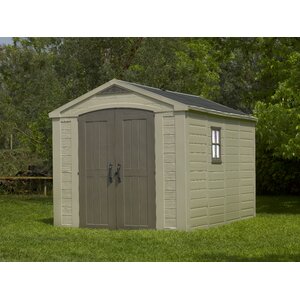Factor 8 ft. 5 in. W x 10 ft. 11 in. D Plastic Storage Shed