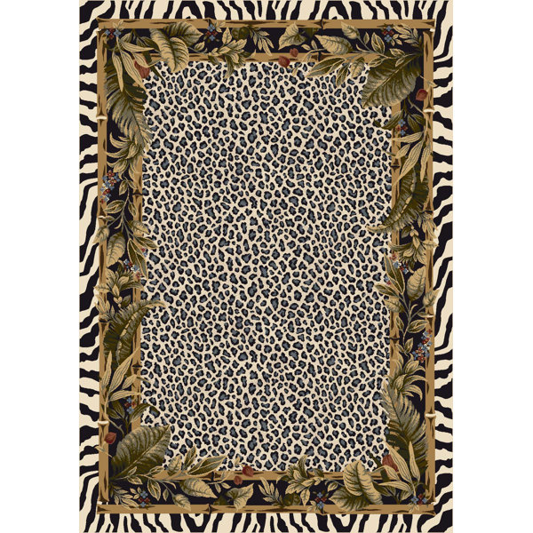 Signature Jungle Safari Snow Leopard Area Rug by Milliken