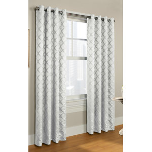 Springvale Geometric Room Darkening Grommet Single Curtain Panel