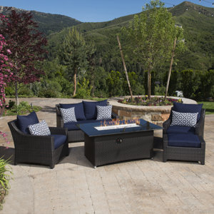 Northridge 5 Piece Fire Pit Set with Cushion