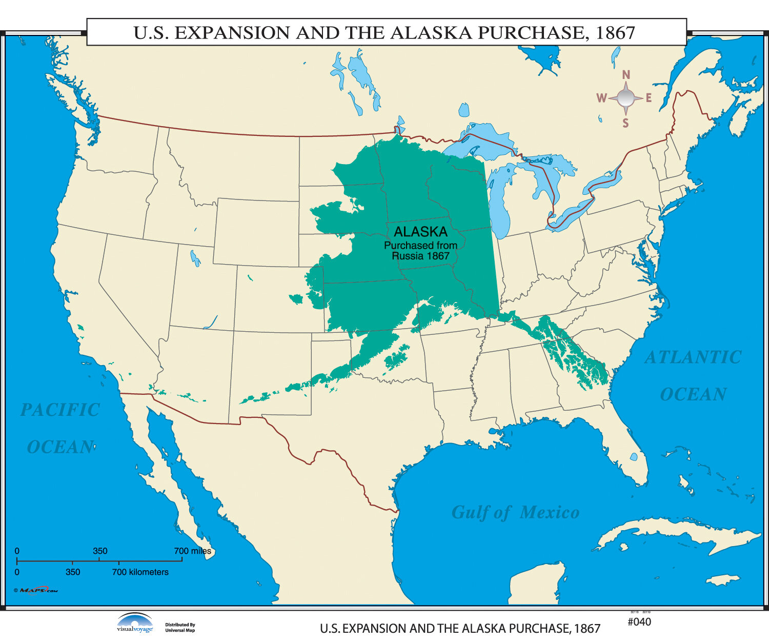 Universal Map U S History Wall Maps U S Expansion Alaska