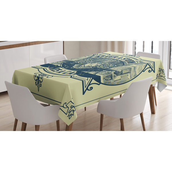 East Urban Home Ambesonne Victorian Tablecloth After A Storm Comes A Calm Classic Industry Business Theme Monochrome Art Print Rectangular Table Cover For Dining Room Kitchen Decor 52 X 70 Grey Yellow