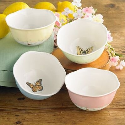 Butterfly Meadow Dessert Bowl Set (Set of 4) by Lenox