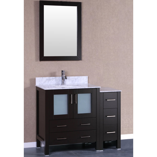 Verona 42 Single Bathroom Vanity Set with Mirror by Bosconi