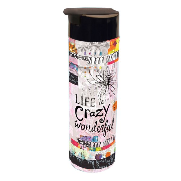 Courtyard Crazy Wonderful Infuser Acrylic 20 oz. Infuser Insulated Tumbler by Latitude Run