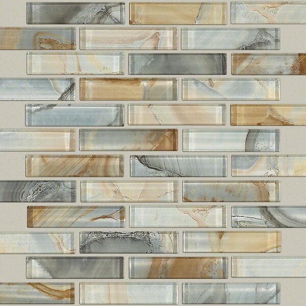 Neptune 1 x 4 Glass Mosaic Tile in Gilt by Shaw Floors