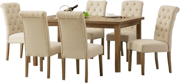 Kenleigh Solid Wood 7 Piece Dining Set