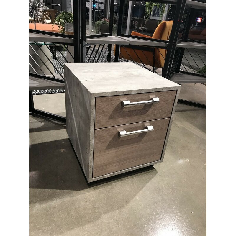 Foundry Select Romain Faux Concrete Office 2 Drawer Vertical Filing Cabinet Wayfair