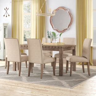 Light Wood Dining Set Wayfair Mach 7 Piece Solid Wood Dining Set