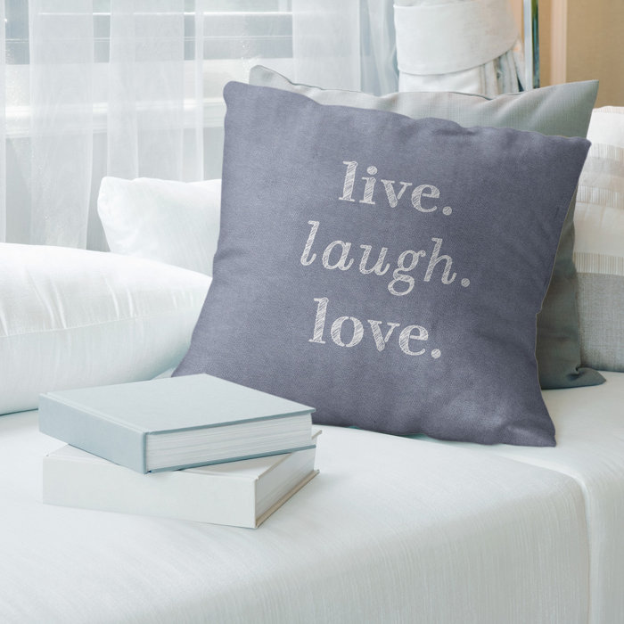 East Urban Home Handwritten Live Laugh Love Quote Pillow Wayfair Ca