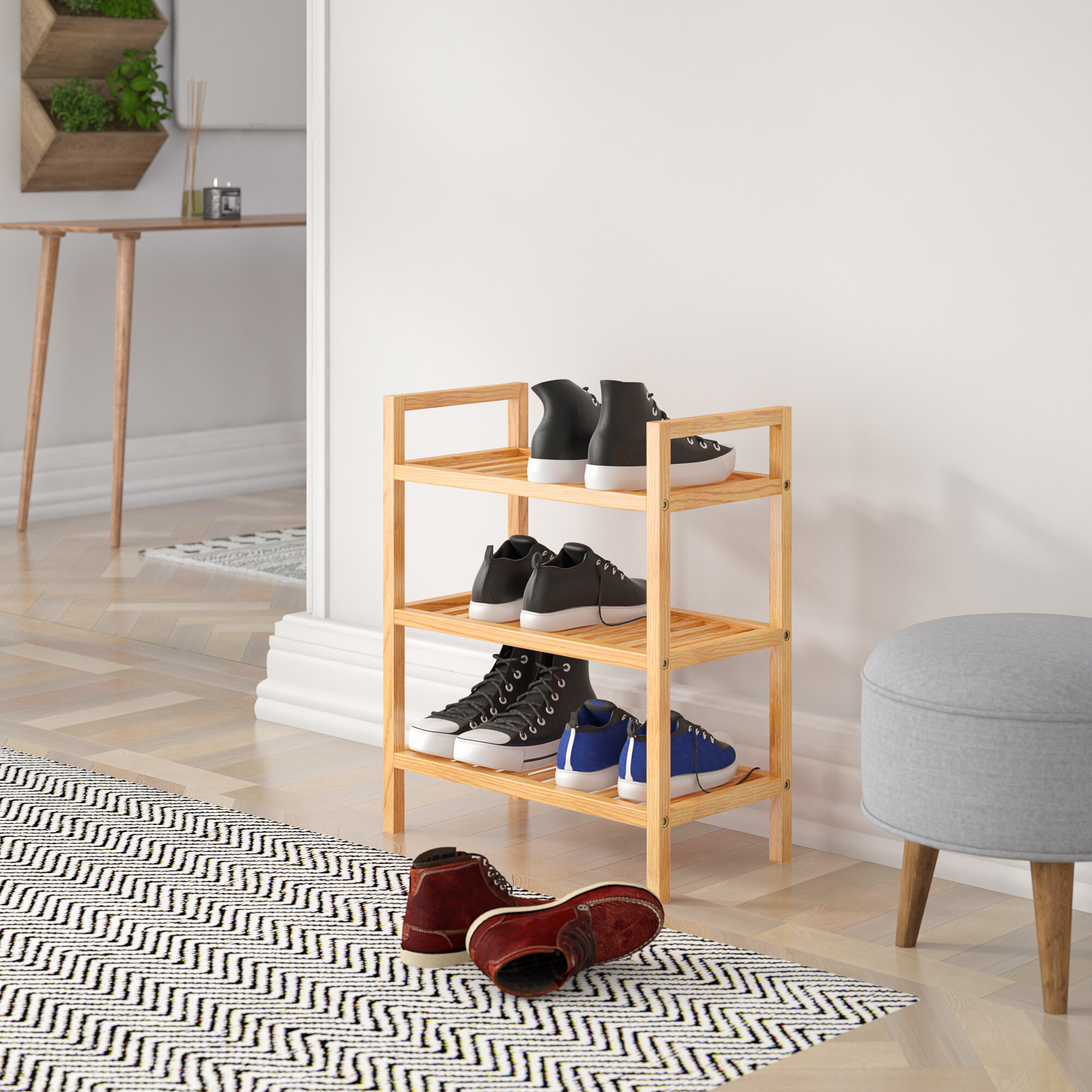 narrow shoe rack