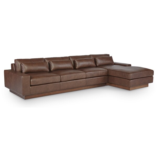 Corrine Leather Sectional By Foundry Select