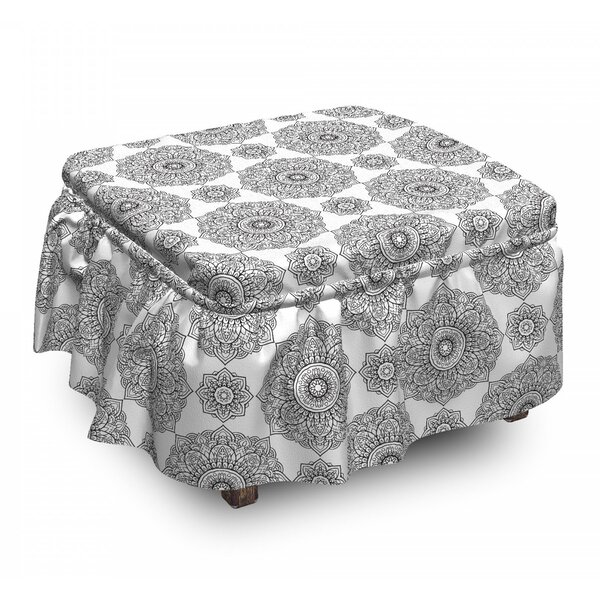 Eastern Petals And Leaves Ottoman Slipcover (Set Of 2) By East Urban Home