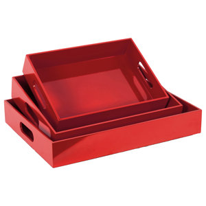 3 Piece Rectangular Serving Tray Set