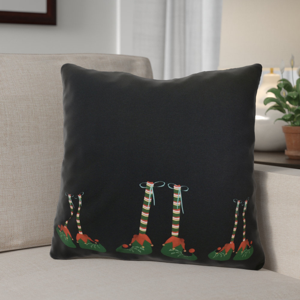 The Holiday Aisle Christmas Elf Feet Outdoor Throw Pillow Wayfair