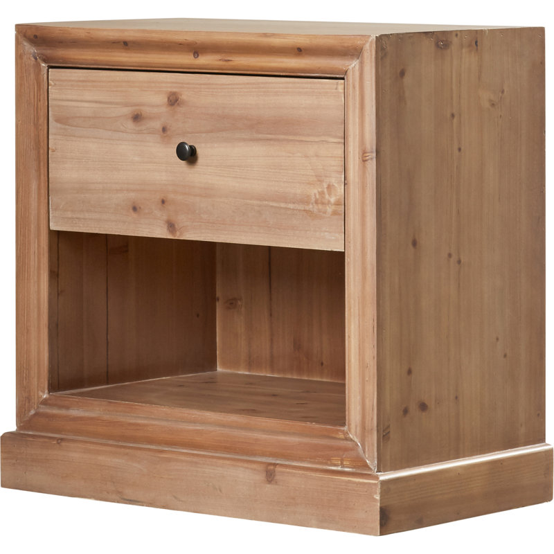 Lark Manor Joanna Solid Wood Block End Table with Storage & Reviews