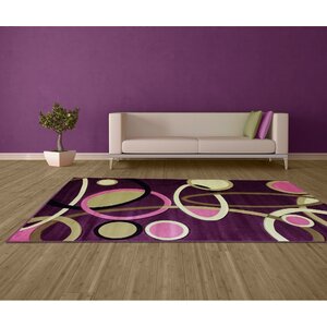 Hand-Carved Lilac Area Rug