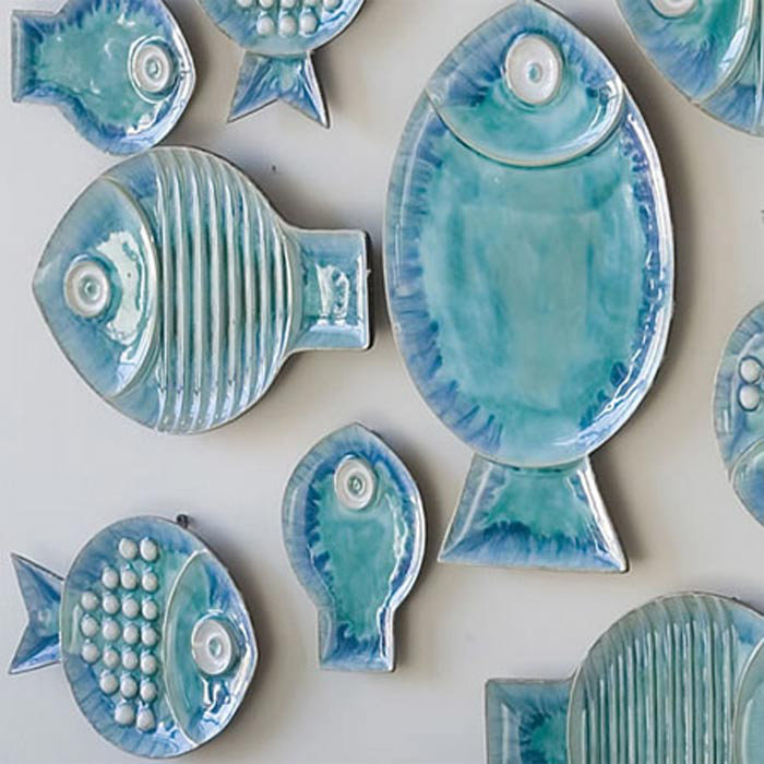 Beachcrest Home Ceramic Blue Fish Plate Wall Décor Reviews Beachcrest Home Ceramic Blue Fish Plate Wall Décor Reviews