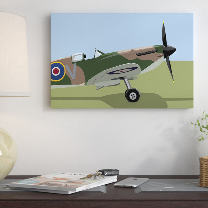 Spitfire Fighter Jet Plan Large Poster Art Print Black /& White in Card or Canvas