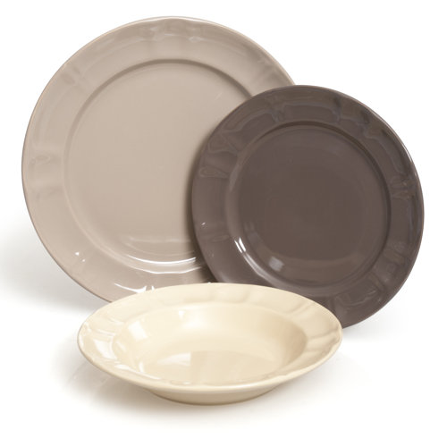 Keramik Excelsa Country Chic Tafelservice 18-teilig Braun