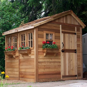 Sunshed 8 ft. x 8 ft. Wooden Storage Shed