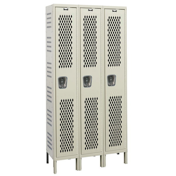 Heavy Duty 1 Tier 3 Wide Gym Locker by Hallowell