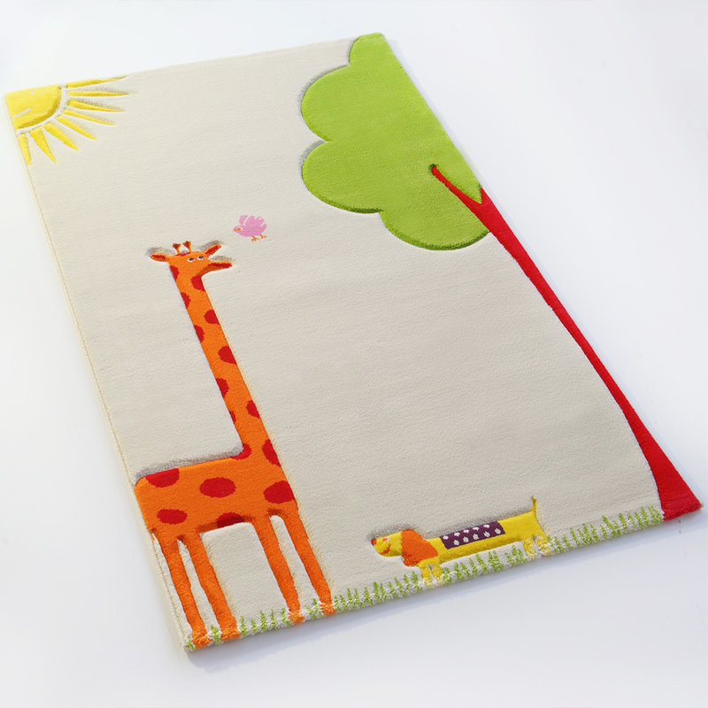 Zoomie Kids Truesdell Giraffe Nursery Cream Area Rug Wayfair Kids Nursery Cream Area Rug