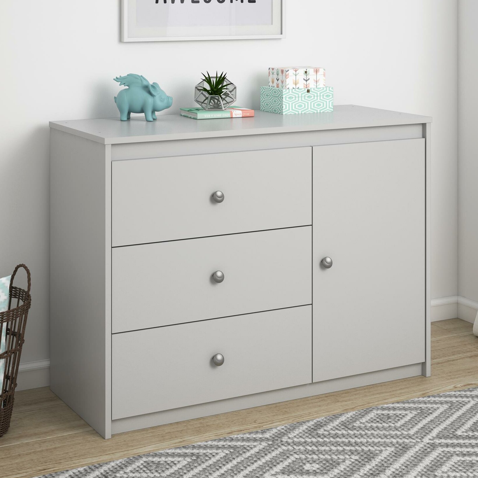 3 drawer combo dresser