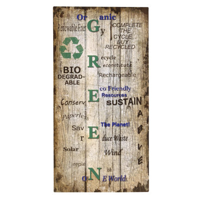 Green Textual Art Plaque Wilco Home Green Textual Art Plaque Wilco Home
