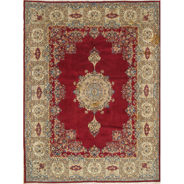 One-of-a-Kind Hadria Hand-Knotted Red 9'4 x 12'8 Area Rug